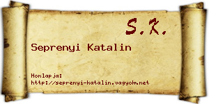 Seprenyi Katalin névjegykártya